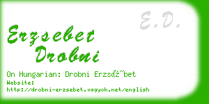 erzsebet drobni business card